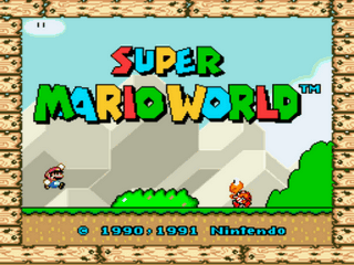 Super Mario World Redblazer Title Screen